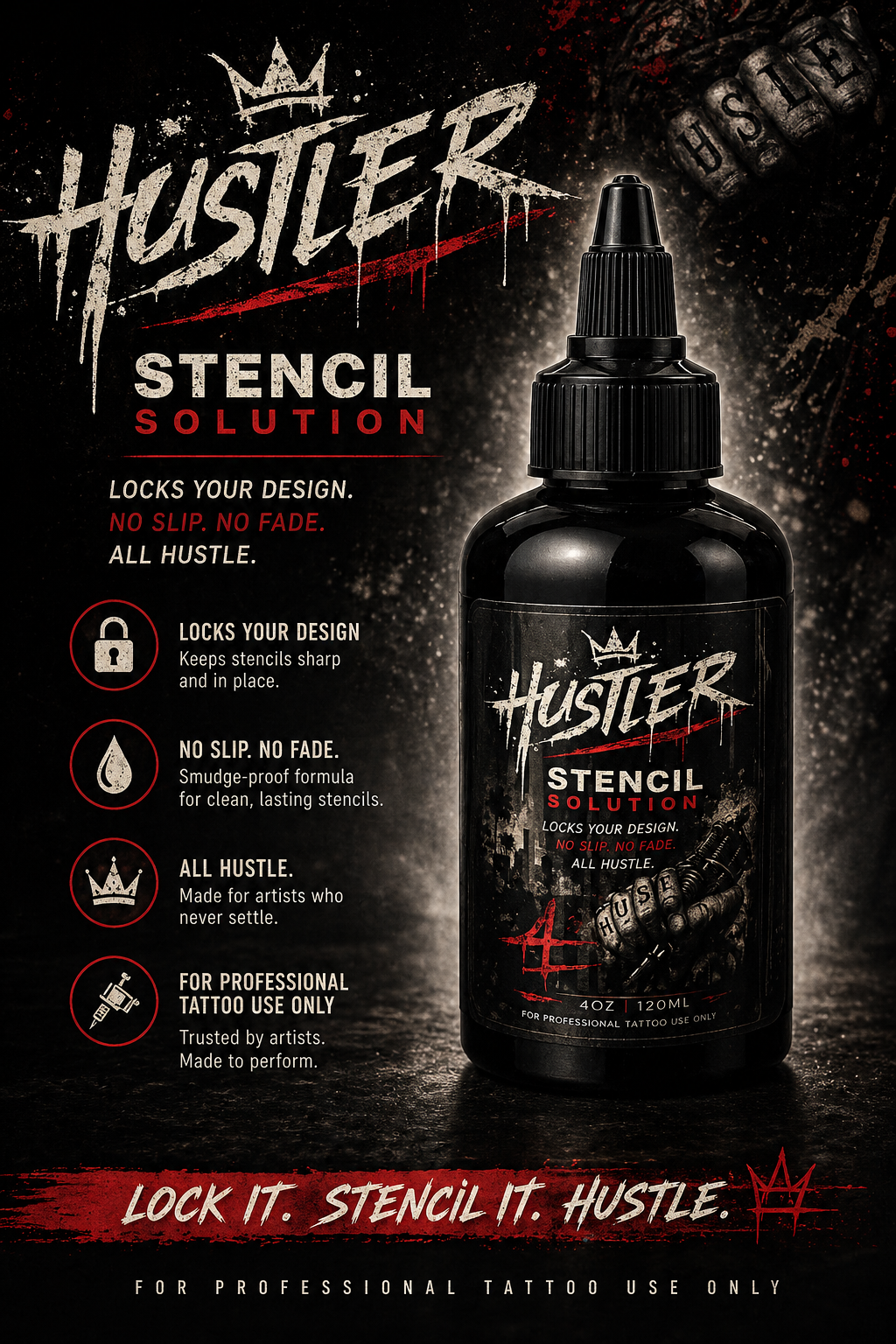 Hustler stencil solution